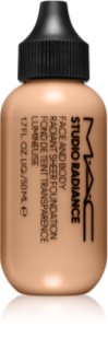 MAC Cosmetics Studio Radiance Face and Body Radiant Sheer Foundation könnyű alapozó arcra és testre árnyalat N3 50 ml