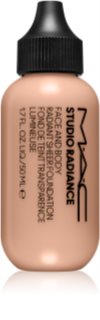 MAC Cosmetics Studio Radiance Face and Body Radiant Sheer Foundation lahek tekoči puder za obraz in telo odtenek W2 50 ml