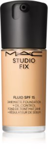 MAC Cosmetics Studio Fix Fluid SPF 15 24HR Matte Foundation + Oil Control matirajoči tekoči puder SPF 15