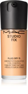 MAC Cosmetics Studio Fix Fluid SPF 15 24HR Matte Foundation + Oil Control mattító alapozó SPF 15 árnyalat NC20 30 ml