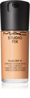 MAC Cosmetics Studio Fix Fluid SPF 15 24HR Matte Foundation + Oil Control mattító alapozó SPF 15 árnyalat NC35 30 ml