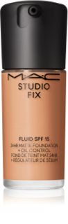 MAC Cosmetics Studio Fix Fluid SPF 15 24HR Matte Foundation + Oil Control mattító alapozó SPF 15 árnyalat NC44 30 ml