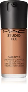 MAC Cosmetics Studio Fix Fluid SPF 15 24HR Matte Foundation + Oil Control mattító alapozó SPF 15