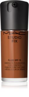 MAC Cosmetics Studio Fix Fluid SPF 15 24HR Matte Foundation + Oil Control mattító alapozó SPF 15 árnyalat NW46 30 ml