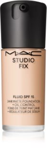 MAC Cosmetics Studio Fix Fluid SPF 15 24HR Matte Foundation + Oil Control mattító alapozó SPF 15 árnyalat NC10 30 ml