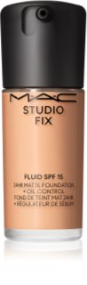 MAC Cosmetics Studio Fix Fluid SPF 15 24HR Matte Foundation + Oil Control mattító alapozó SPF 15 árnyalat NC27 30 ml