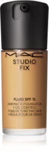 MAC Cosmetics Studio Fix Fluid SPF 15 24HR Matte Foundation + Oil Control matinis makiažo pagrindas SPF 15 atspalvis C45 30 ml