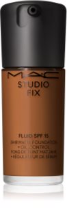 MAC Cosmetics Studio Fix Fluid SPF 15 24HR Matte Foundation + Oil Control mattító alapozó SPF 15 árnyalat C55 30 ml
