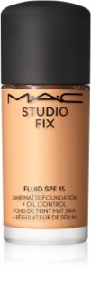MAC Cosmetics Mini Studio Fix Fluid SPF 15 24HR Matte Foundation + Oil Control mattító alapozó SPF 15 árnyalat NC20 15 ml