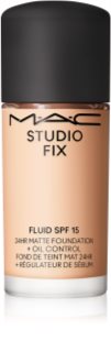 MAC Cosmetics Mini Studio Fix Fluid SPF 15 24HR Matte Foundation + Oil Control mattító alapozó SPF 15