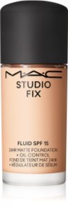 MAC Cosmetics Mini Studio Fix Fluid SPF 15 24HR Matte Foundation + Oil Control Mattifying Foundation SPF 15 shade NW13 15 ml