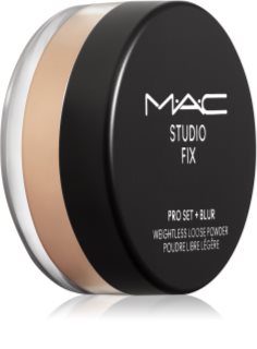 MAC Cosmetics Studio Fix Pro Set + Blur Weightless Loose Powder puder utrwalająco-matujący odcień Medium Deep 6,5 g