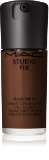 MAC Cosmetics Studio Fix Fluid SPF 15 24HR Matte Foundation + Oil Control mattító alapozó SPF 15 árnyalat NC65 30 ml