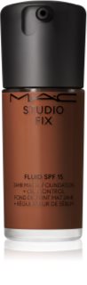 MAC Cosmetics Studio Fix Fluid SPF 15 24HR Matte Foundation + Oil Control mattító alapozó SPF 15 árnyalat NC63 30 ml