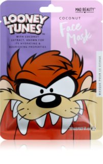Mad Beauty Looney Tunes Taz moisturising face sheet mask with antioxidant effect 25 ml