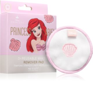 Mad Beauty Disney Princess Ariel mazgājamas kosmētikas noņemšanas plāksnītes 3 gab.