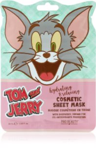 Mad Beauty Tom & Jerry Sheet Mask - Tom Fuktgivande arkmask för ansiktet med hyaluronsyra 1 st.
