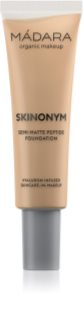 MÁDARA Skinonym Semi-Matte Peptide Långvarig foundation med peptider Skugga Sand 40 30 ml