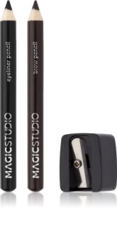 Magic studio Eyeliner Pencil Brow & Sharpener sada na oči a obočie 0.5 g
