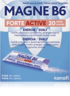 Magne B6 Forte Activ sáčky pro podporu normální činnosti nervové soustavy, svalů, zubů a snížení míry únavy 20 ks