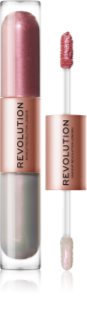 Makeup Revolution Double Up folyékony szemhéjfesték 2 az 1-ben árnyalat Opulence Light Pink 2x2,2 ml