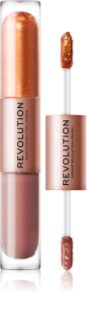 Makeup Revolution Double Up lichid fard ochi 2 in 1 culoare Luminous Bronze 2x2,2 ml