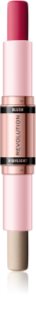 Makeup Revolution Blush & Highlight krémová tvářenka a rozjasňovač v tyčince odstín Mauve Glow 2x4,3 g
