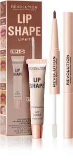 Makeup Revolution Lip Shape Kit ajakápoló készlet árnyalat Brown Nude 1 db