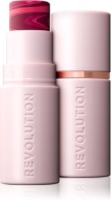 Makeup Revolution Skin Silk Blush Stick krémová tvářenka v tyčince odstín Berry Pink Marble 4.5 g