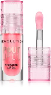Makeup Revolution Pout Lip olje za ustnice z vlažilnim učinkom odtenek Pink Shimmer 3 ml