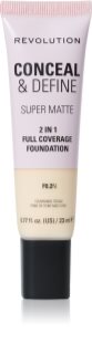 Makeup Revolution Conceal & Define Matējošs tonālais krēms