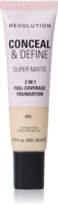 Makeup Revolution Conceal & Define fond de teint matifiant teinte F1N 23 ml