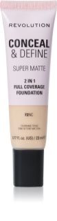 Makeup Revolution Conceal & Define fond de teint matifiant teinte F2NC 23 ml