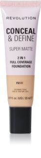 Makeup Revolution Conceal & Define fond de teint matifiant teinte F5NW 23 ml