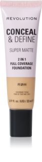 Makeup Revolution Conceal & Define fond de teint matifiant teinte F7.2NW 23 ml