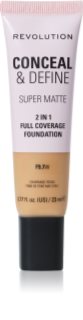 Makeup Revolution Conceal & Define fond de teint matifiant teinte F9.7W 23 ml