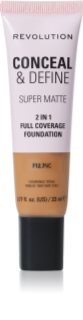 Makeup Revolution Conceal & Define fond de teint matifiant teinte F12.7NC 23 ml