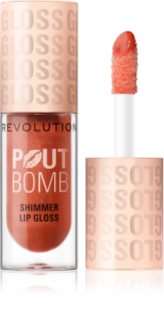 Makeup Revolution Shimmer Gloss brillant à lèvres scintillant teinte Gold 4.5 ml