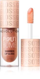 Makeup Revolution Shimmer Gloss błyszczyk do ust z połyskiem odcień Glimmer Nude 4.5 ml