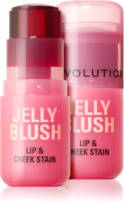 Makeup Revolution Jelly Blush blush em stick nos lábios e maçãs do rosto tom Peach Orange 5.5 g