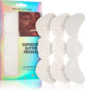 Revolution Superstar Glitter Freckles nálepky na obličej 3 ks
