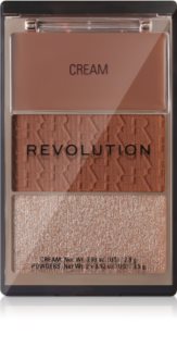 Revolution The Bronzer Icon paleta bronzerjev z osvetljevalcem odtenek Golden Medium 1 kos