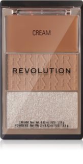 Revolution The Bronzer Icon palette de poudres bronzantes avec highlighter teinte Divine Fair 1 pcs