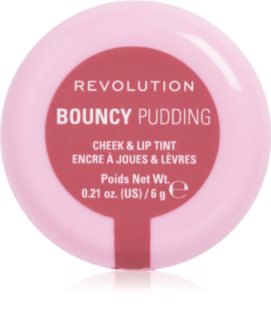 Revolution Bouncy Pudding Lip & Cheek multifunktionelles Make-up für Gesicht und Lippen Farbton Rosy Cloud 6 g