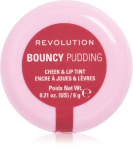 Revolution Bouncy Pudding Lip & Cheek Multibrug Makeup til læber og ansigt Skygge Pink Mood 6 g