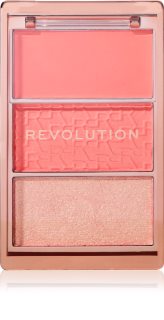 Revolution Blush Icon Palette paleta líceniek odtieň Authentic Peach 9.8 g