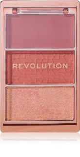 Revolution Blush Icon Palette палитра с ружове цвят Aura Points Rose 9.8 гр.