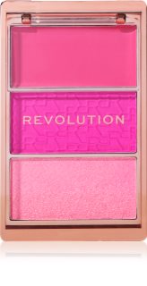 Revolution Blush Icon Palette paleta líceniek odtieň Hot Pink Flag 9.8 g