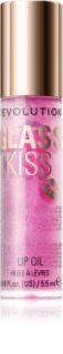 Revolution Glass Kiss Glitter Olie voor Lippen Tint Enchanted Purple 5.5 ml