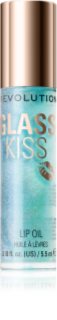 Revolution Glass Kiss блестящо масло за устни цвят Mermaid Blue 5.5 мл.